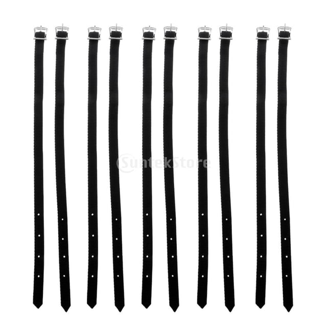 10 Piezas Engrosadas Espuelas Inglesas Correas Equitación Accesorios Ecuestres Ajustable Ligero Multifuncional Baoblaze Hípica Spurs Straps