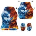 thumbnail image 2 of HUIACONG Flame Wolf Gaming Chair Covers with 2 Pieces Armrest Covers Comfortable Desk Chairs Covers Slipcover Protectors for Home, Office Decorations, 2 of 8