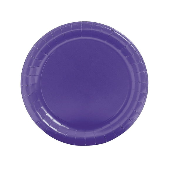 Purple 8 7/8" Paper Plates (24Pc) - Party Supplies - 24 Pieces