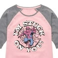 thumbnail image 3 of Marvel Spider-Man - Valentine I'm Stuck On You - Girls Shirt Tail Raglan, 3 of 5