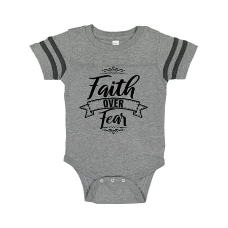 

Inktastic Cancer Awareness Faith Over Fear Gift Baby Boy or Baby Girl Bodysuit
