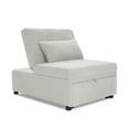 thumbnail image 6 of Miekor Furniture Contemporary White Color Sleeper Sofa Chair Pillow Plush Tufted Seat 1pc Convertible Sofa Sherpa Fabric Couch B5A7211, 6 of 12