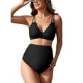 thumbnail image 4 of V Neck Two Piece Swimwear for Maternity High Waisted Pregnancy Bikini Set Pregnancy Swimsuit, 4 of 6