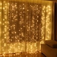 thumbnail image 3 of Cortina de luces USB para dormitorio con hadas navideñas y mando a distancia, regalo de Año Nuevo, colgante para árbol de Navidad, decoración para fiestas en el hogar, 3 of 5