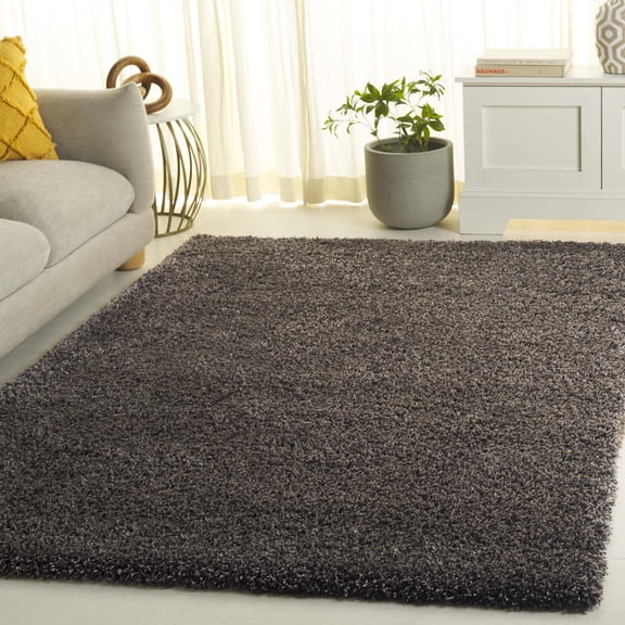 SAFAVIEH California Plush Solid Shag Area Rug, Mushroom, 5'3" x 7'6" - Modern Design, Mushroom, Non-Shedding & Easy Cleaning, Ultra Plush Thick Pile, Ideal for Living Room, Bedroom