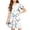 Blue, variant on Grblisyd Girls Summer Dress Fashion Ruffle Short Sleeve Dresses Cute Floral Print Crew Neck A-Line Dress