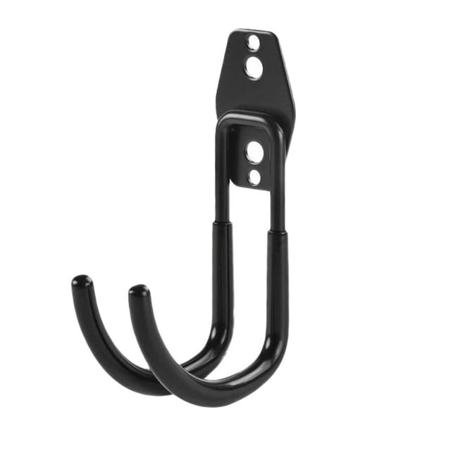 Tignapoo Heavy-Duty Multi-Purpose Metal Hooks for Garage Storage - Black, Versatile for Bikes, Tools, and Outdoor Equipment, Includes Screws for Easy Installation on Various Surfaces