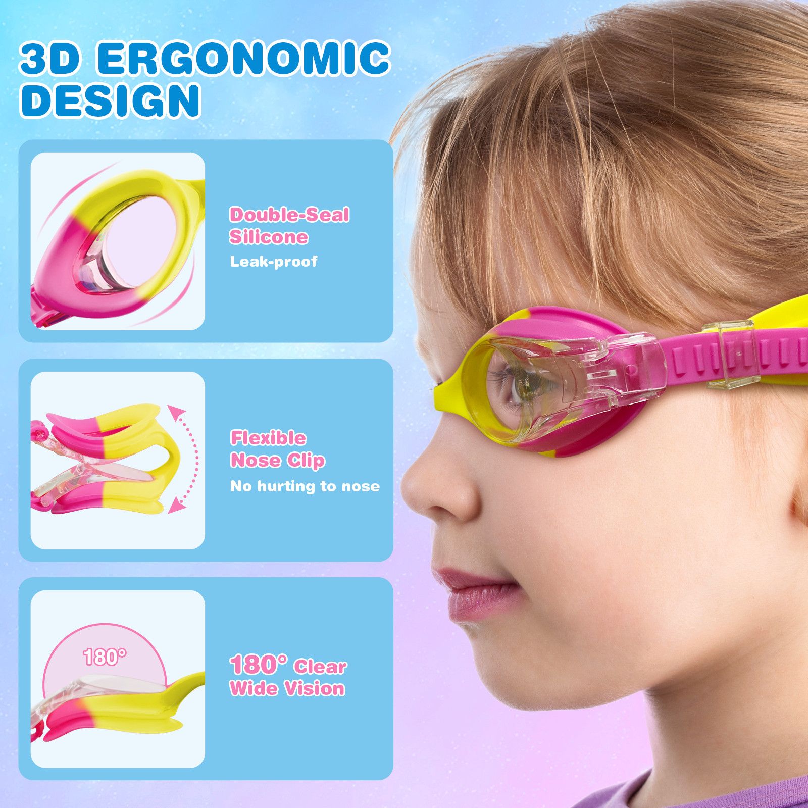 Fogulo Kids Swim Goggles 4-Pack photo 4