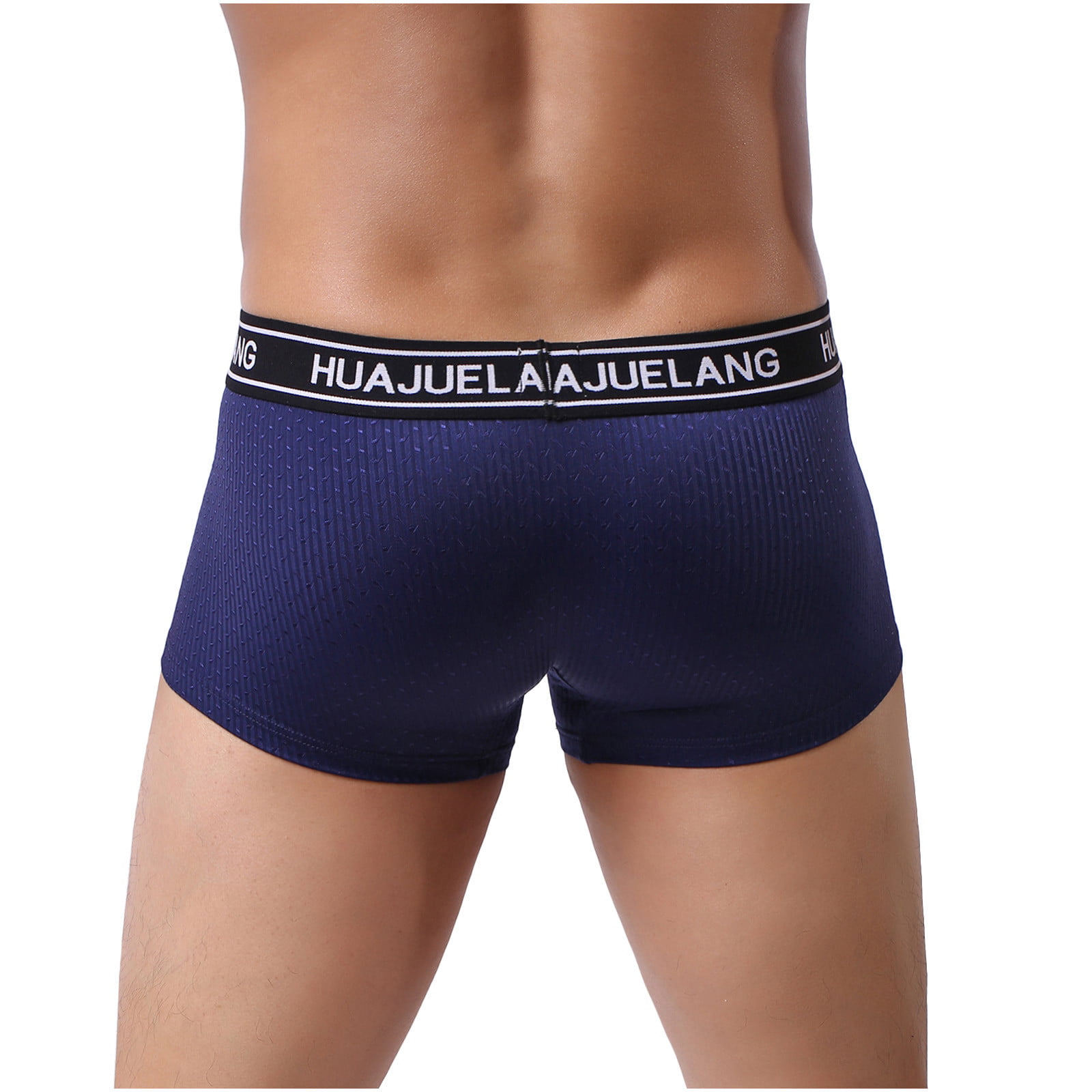 Pouch Boxer Briefs for Men Breathable Ice Silk Underwear U Convex Shorts  Low Rise Cooling Trunks 