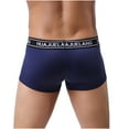 thumbnail image 3 of HUPOM Mens Underwear Boxer Briefs Male Thongs Medium waist Comfort Waist Solid Boxer Briefs Navy 2XL, 3 of 3