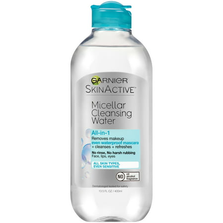 Garnier SkinActive Micellar Cleansing Water, For Waterproof Makeup, 23.7 fl. (Best Makeup For Oily Sensitive Acne Prone Skin)