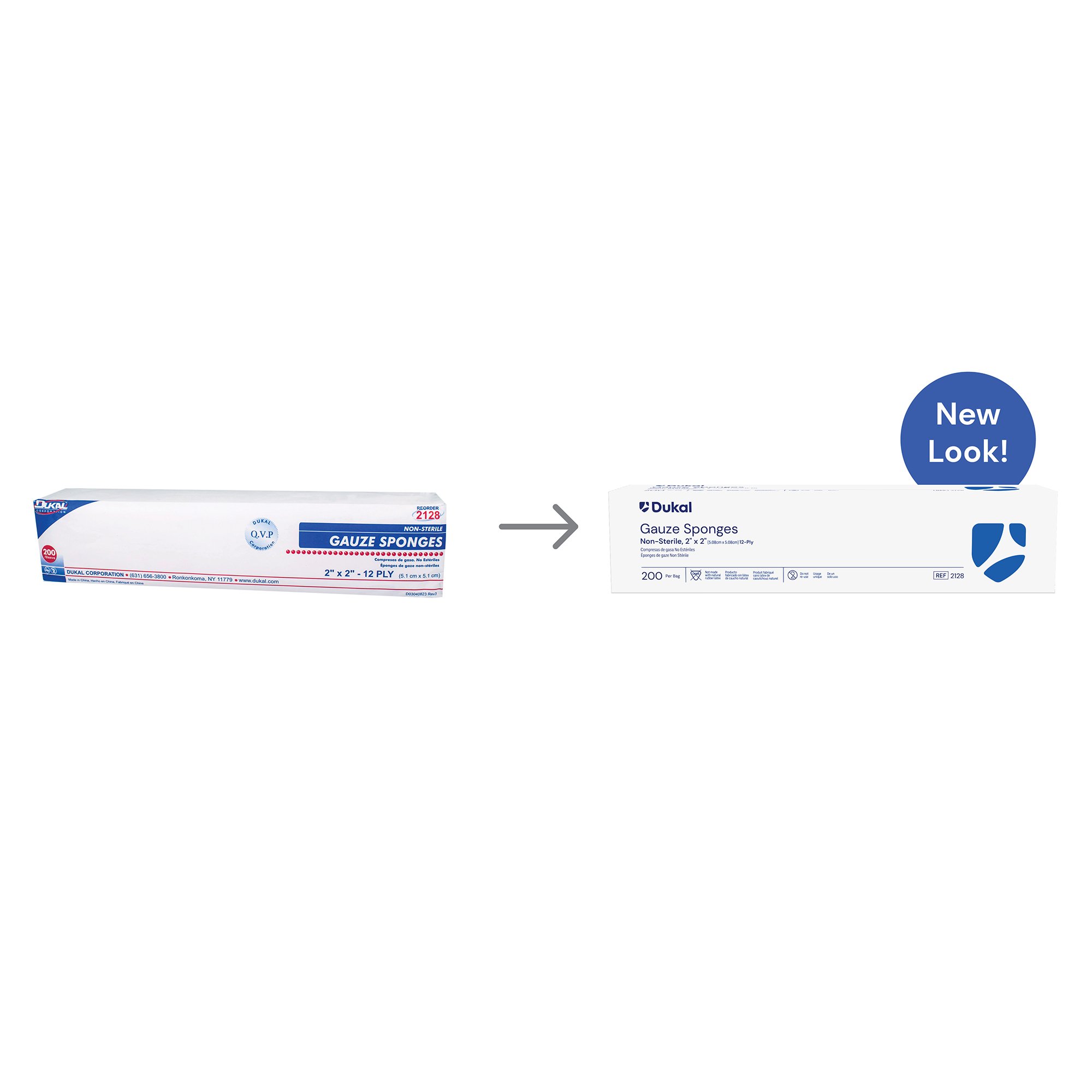 Dukal 12-Ply Gauze Sponge NonSterile 2 x 2" 40 Bag(s), 200  per Bag