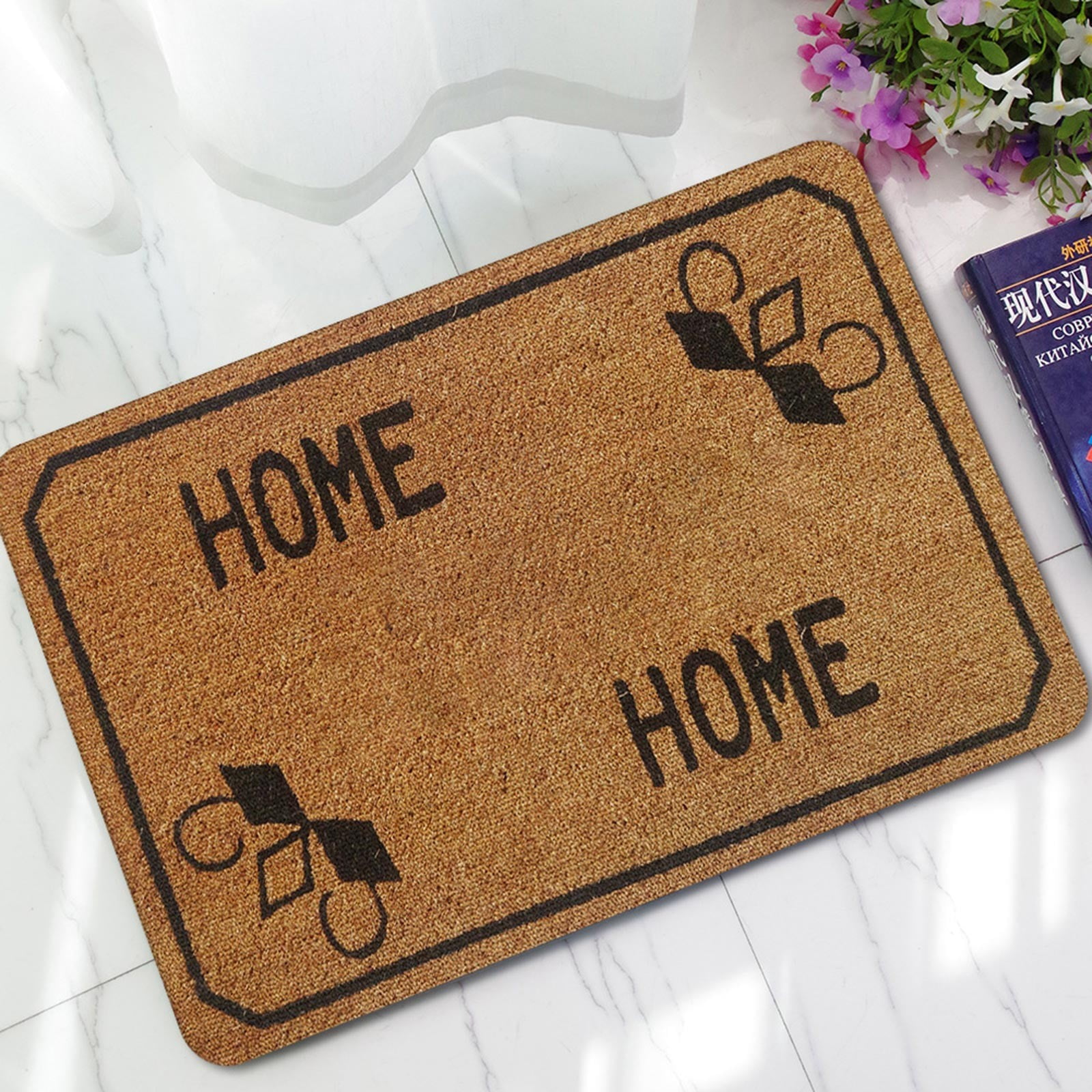 AZJOYLIFE Take Your Shoes Off Door Mat Indoor Entrance Funny Doormat -  Welcome Mats Outdoor 30x17 inch Non Slip Rubber Backed Rugs - Low Profile