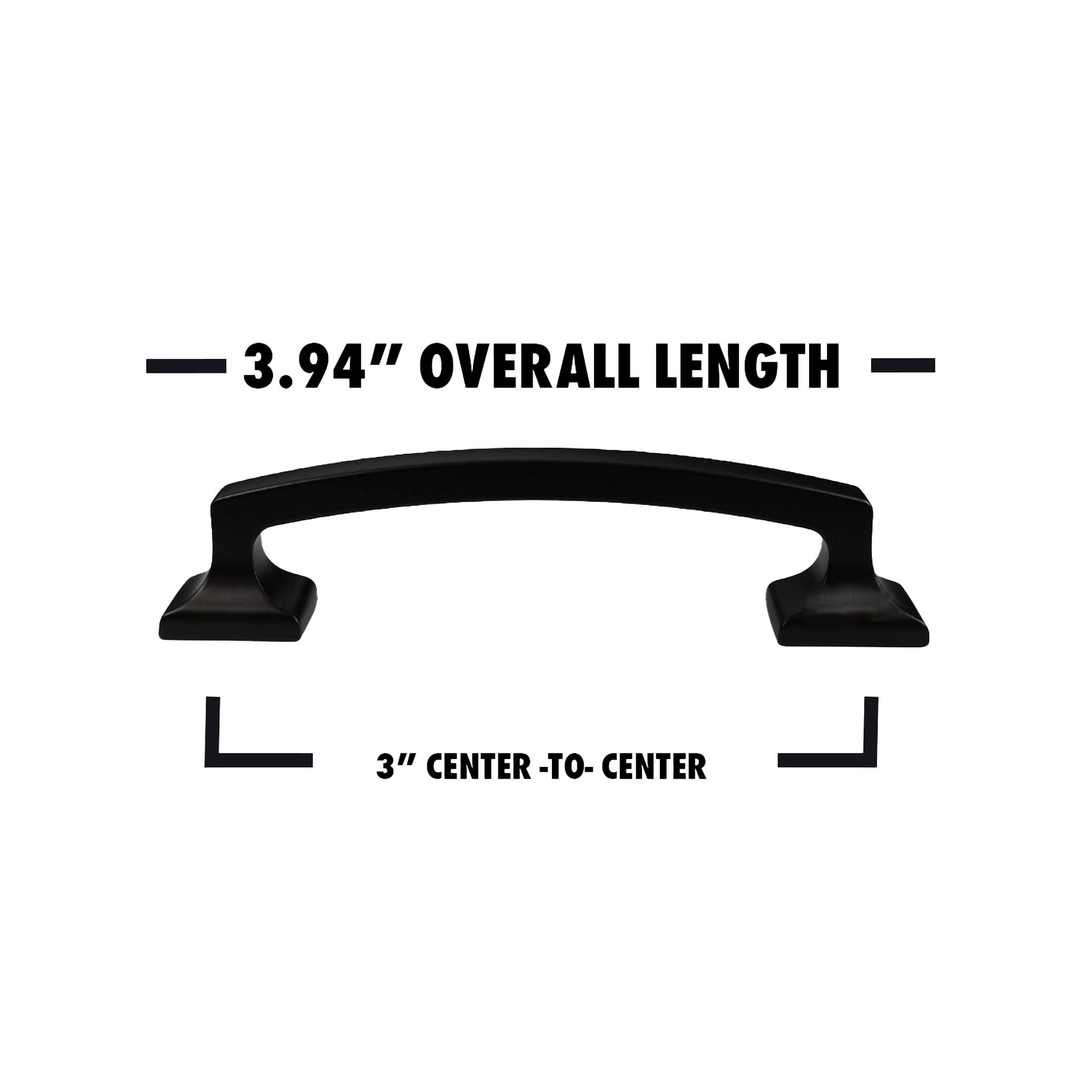 Würth Matte Black Modern Pull 3", 10 pack