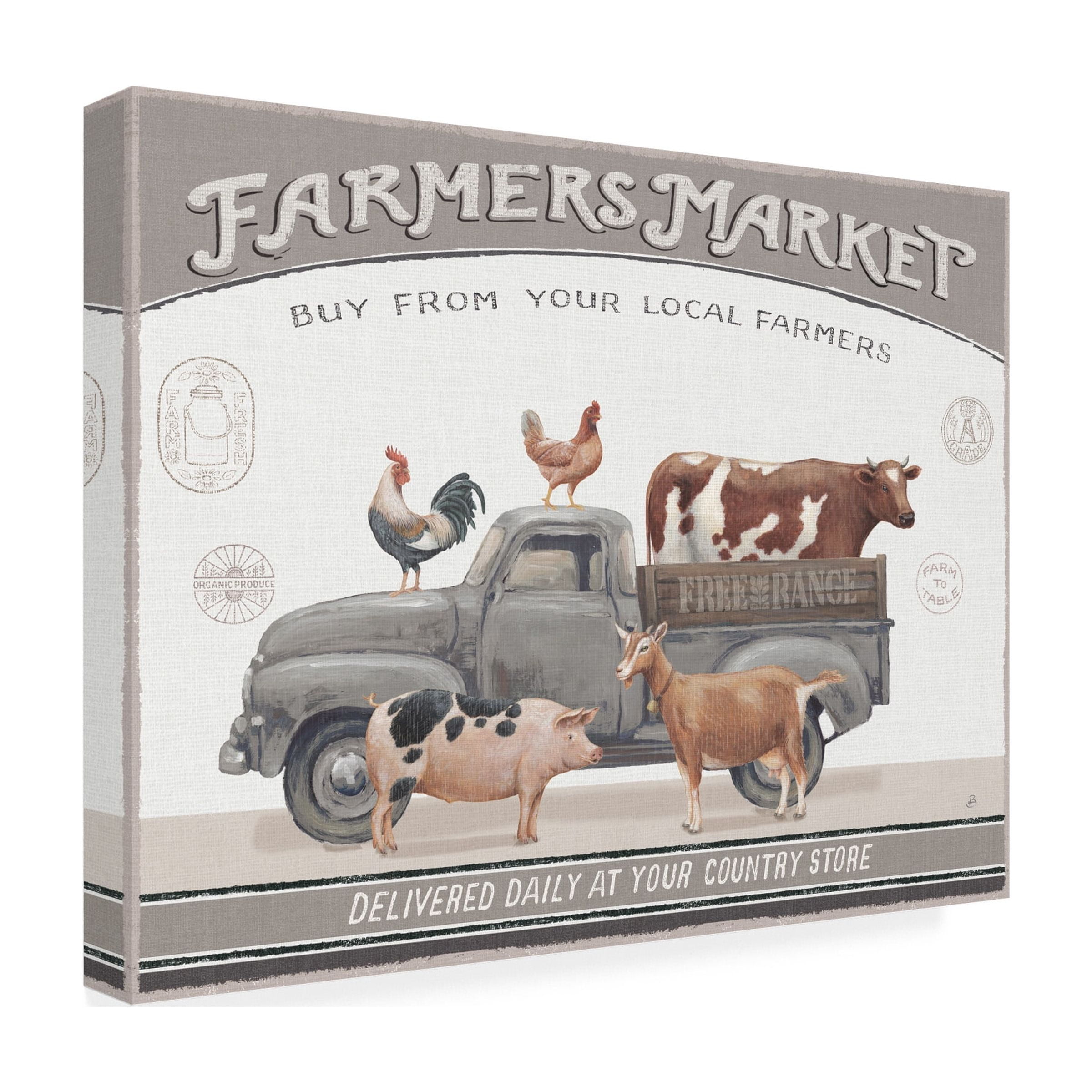Trademark Fine Art 'Vintage Farm I v2' Canvas Art by Daphne Brissonnet