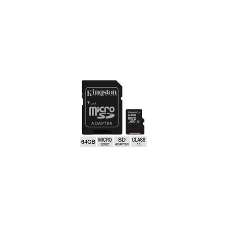 professional kingston 64gb blackberry priv microsdxc card with custom formatting and standard sd adapter! (class 10,