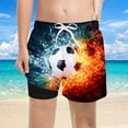 thumbnail image 2 of LIIPEE Boys Swimsuits Cool Graphic Printed Swim Trunks Casual Shorts For Teen Youth Summer Beach Pool Water Sports Comfortable Breathable Cute Soft Daily Swimwear,Multicolour,9-10 Years, 2 of 4