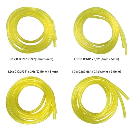 TSV 20Feet Petrol Fuel Gas Line Pipe Line Hose with 4 Sizes Tubing for Common 2 Cycle Small