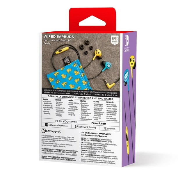 PowerA Wired Earbuds for Nintendo Switch - Peely - Walmart.ca
