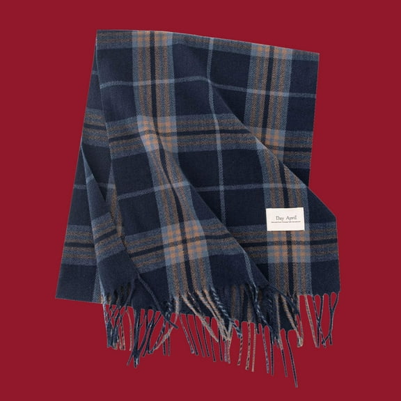 gbyLJF Classic Winter Scarf for Women Plaid Warm Scarf Pashmina Shawls Long Blanket Scarf Christmas Plaid Scarf Gifts