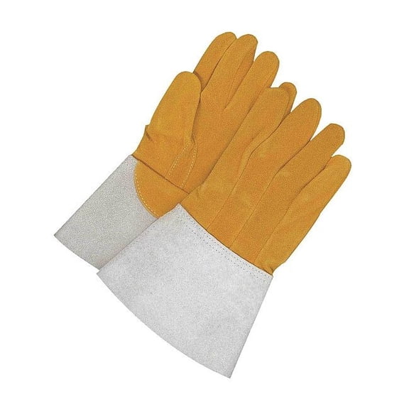 Gander Brand Welding Gloves, Gauntlet Cuff, Straight Thumb, Premium Deerskin, XS, 1 PR