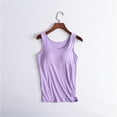 thumbnail image 2 of Ruyang Workout Tops Womens Tank Tops with Built in Bras Padded Basic Solid Summer Casual Tops Yoga Athletic Stretch Comfort Cami Shirts, 2 of 5