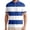 Blue, variant on Telankuip Polo Shirts for Men Short Sleeve Buckle Collar Striped Color-Block T Shirts Summer Comfortable Fit Lightweight Breathable Stylish Work Leisure Tops White XL