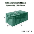 thumbnail image 3 of Laklulu Cover for Garden Furniture, 210D Oxford Fabric, Anti-UV Protection Cover, Waterproof Anti-Wind Rain, Rectangular Cover for Table Furniture Sofa - Green 210*140*70cm, 3 of 5