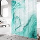 thumbnail image 2 of Cortina de ducha extra larga de mármol azul verdoso de 183 x 213 cm, moderna cortina de ducha XL de 213 cm con diseño degradado para una decoración de baño elegante, cortina de ducha de tela con, 2 of 6