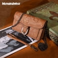 thumbnail image 7 of Montana West Women's Small Crossbody Purse Stylish Western Designer Clutch with Chain Strap Versatile Handbag, Stitch-Brown, 7 of 7