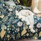 thumbnail image 3 of King Size juego de cama de lujo Ruffle 3Pcs funda nórdica Set Pastoral Tropical Plam, 3 of 8