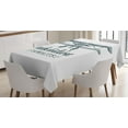 thumbnail image 1 of Ambesonne Saying Tablecloth Rectangular Table Cover, Freedom Adventure Message, 52"x70", Dark Petrol Blue White, 1 of 3