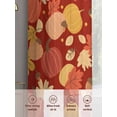 thumbnail image 2 of Autumn Leaf Sheer Curtains 45 Inch Length 2 Panels Set, Semi Transparent Voile Rod Pocket Curtains for Living Dining Room Bedroom Drapes Fall Maple Vintage Pumpkin Thanksgiving, 2 of 8