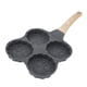 thumbnail image 5 of Sartén de aluminio para 4 tazas, sartén antiadherente para huevos, sartén para panqueques, mango de madera fácil de limpiar para estufa de gas, utensilios de cocina de inducción, versión sonriente, 5 of 10