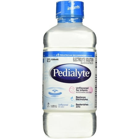 4 Pack - Pedialyte Oral Electrolyte Solution, Unflavored 33.80
