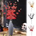 thumbnail image 1 of Recortes De Plástico Ramo de flores artificiales de 35,5 cm, de plástico, para decoración de bodas, fiestas, hogar y oficina (1 unidad, color negro) Rkxzt, 1 of 9
