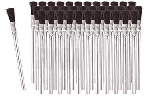 RAM-PRO 36 Flexible Horsehair Bristle Tin/Metal Tubular Ferrule Handle Acid/Flux Brushes for Home/School/Shop/Garage