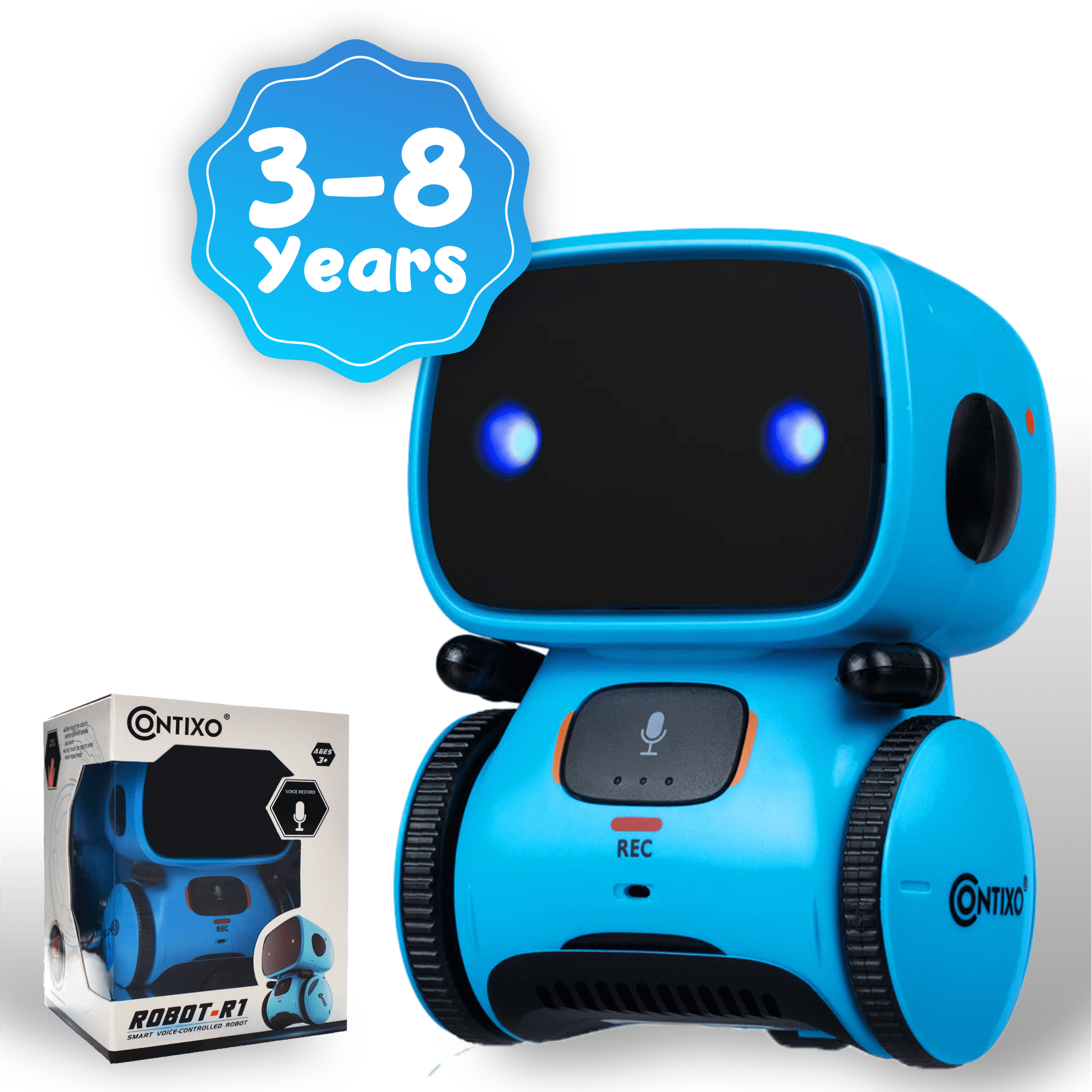 Contixo R1 Kids Robot Toys, Interactive Smart Robots for Kids with Voice Control, Blue