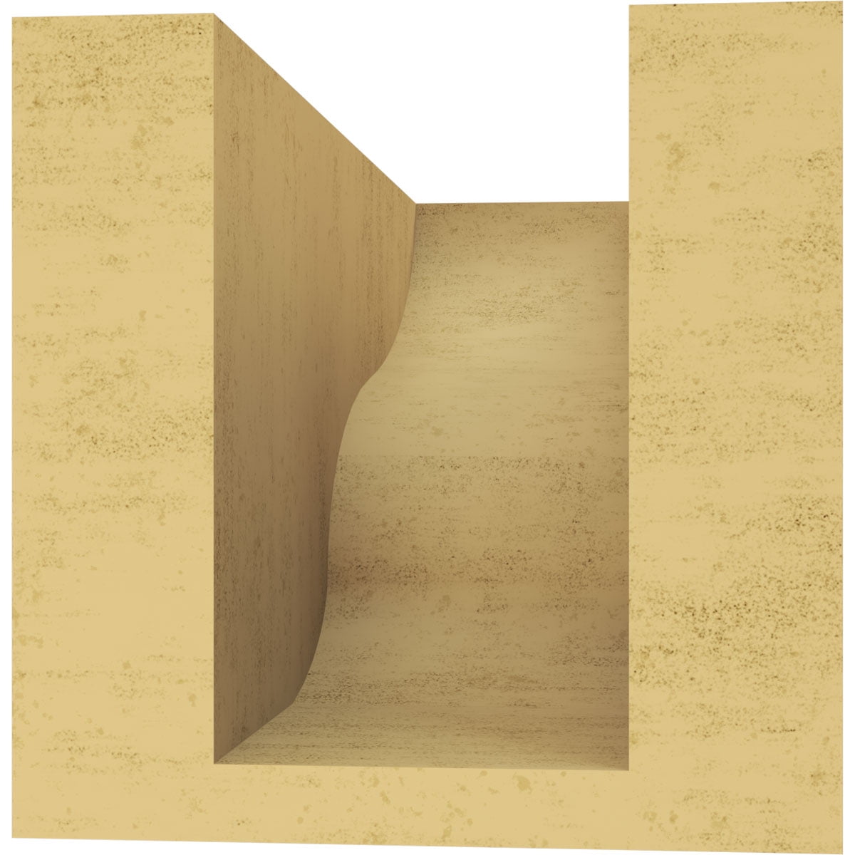 4"W x 8"D x 4"H Wide Greensboro Rough Cedar Woodgrain TimberThane Corbel, Primed Tan