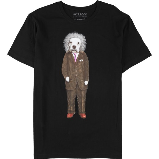 Camiseta gráfica negra Elevenparis Hombre Brain Dog L