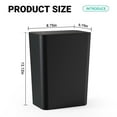 thumbnail image 3 of TINANA Small Trash Can with Lid, 3 Pack 10L Plastic Trash Bin, 2.6 Gallon Slim Garbage Bin Wastebasket with Pop-Up Lid for Bathroom, Bedroom, Office, Kitchen, Craft Room-Black, 3 of 6