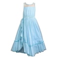 thumbnail image 4 of WhouRiu Girls Summer Sleeveless Dress With Asymmetrical Mesh Hem Crew Neck Tiered Ruffle Princess Dresses Kids Comfortable Cute Sundress,11-12 Years, 4 of 9