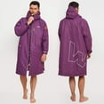thumbnail image 3 of WAVE Oversized Waterproof Fleece-Lined Changing Robe | Quick Dry Wetsuit Changing Coat | Unisex | Gray Camo | Medium, 3 of 11
