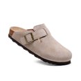 thumbnail image 3 of Men Women Mules Solid Color Casual Mules Buckle Platform Soft Sole Closed Toe Shoes Comfort Daily Wear Clogs, 3 of 7