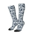 thumbnail image 2 of Fotbe Hawaiian Style print Women's Men's Novelty Crew Socks Cotton Socks Knee High Socks for Walking,Running,Nurses,Pregnancy, 2 of 8