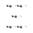 thumbnail image 3 of Jumpingount Gafas de sol para mujer 400 Cómodas de usar Almohadilla para la nariz Gafas de sol rectangulares de estilo moderno Gris Type2 NO2, 3 of 6
