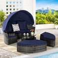 thumbnail image 2 of 5-Piece Outdoor Set, Gray Rattan - Anti-UV, Water-Repellent Fabric - Garden & Outdoor Leisure - Long-Lasting Comfort, 2 of 7