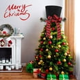 thumbnail image 4 of Christmas Tree Topper Top Hat, Red and Black Buffalo Plaid Christmas Tree Topper Fabric Top Hat for Winter Holiday Xmas Tree Decor, 4 of 8