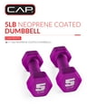 thumbnail image 2 of CAP Barbell, 5lb Magenta Neoprene Dumbbell, Pair, 2 of 6