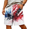thumbnail image 2 of Men's Swim Trunks Swimming Trunks 250th Anniversary Pattern Beach Shorts with Mesh Lining and Pockets, 2 of 4